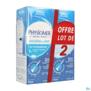 Physiomer jet dynamique adulte enfant solution nasale 135ml x2 | Aesiel