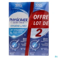 Physiomer jet dynamique adulte enfant solution nasale 135ml x2 | Aesiel