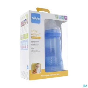 Mam biberon easy active 2eme age colore 330ml garcon tetine debit x x2 | Aesiel