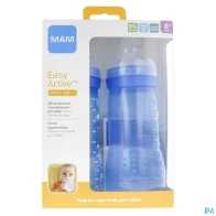 Mam biberon easy active 2eme age colore 330ml garcon tetine debit x x2 | Aesiel