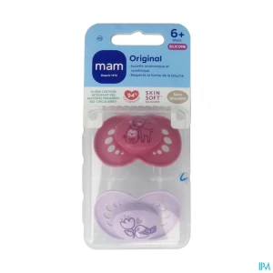 Mam sucette original nature +6m silicone x2 | Aesiel