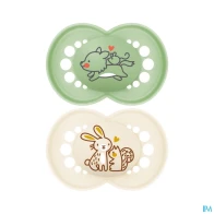 Mam sucette original nature +6m silicone x2 | Aesiel