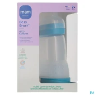 Mam biberon easy start anticolique 260ml ocean + sable tetine debit 2 x2 | Aesiel