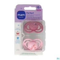 Mam sucette perfect animaux +18m silicone x2 | Aesiel