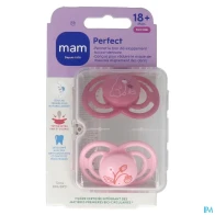 Mam sucette perfect animaux +18m silicone x2 | Aesiel