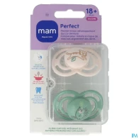Mam sucette perfect animaux +18m silicone x2 | Aesiel