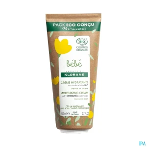 Klorane bebe crème hydratante bio 200ml | Aesiel