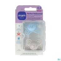 Mam sucette perfect naissance 0/2m silicone x2 | Aesiel