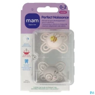 Mam sucette perfect naissance 0/2m silicone x2 | Aesiel