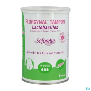 Florgynal tampon compact super boite de 9 tampon avec applicateur | Aesiel