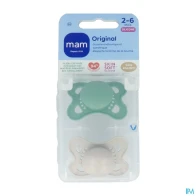 Mam sucette original tendance 2/6m silicone x2 | Aesiel