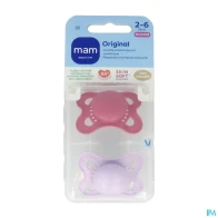 Mam sucette original tendance 2/6m silicone x2 | Aesiel