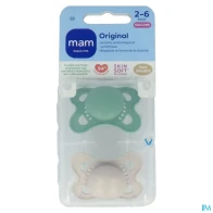 Mam sucette original tendance 2/6m silicone x2 | Aesiel