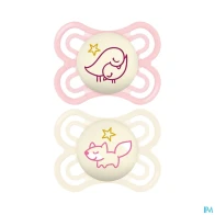 Mam sucette perfect nuit 2/6 mois silicone x2 | Aesiel