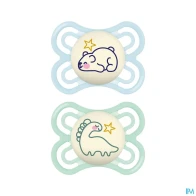 Mam sucette perfect nuit 2/6 mois silicone x2 | Aesiel