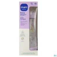 Mam biberon easy start anticolique 320ml lilas tetine debit 3 | Aesiel