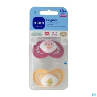 Mam sucette original animaux +18m silicone x2 | Aesiel