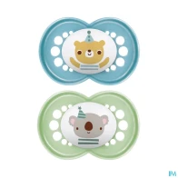 Mam sucette original animaux +18m silicone x2 | Aesiel