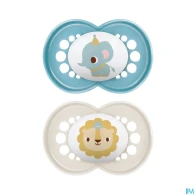 Mam sucette original animaux +18m silicone x2 | Aesiel