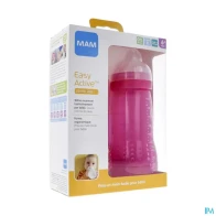 Mam biberon easy active 2eme age colore 330ml fille tetine debit x x2 | Aesiel