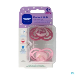 Mam sucette perfect nuit +6m silicone x2 | Aesiel