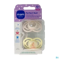 Mam sucette perfect nuit +6m silicone x2 | Aesiel