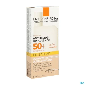 La roche posay anthelios 50+ uvmune 400 fluide invisible avec parfum teinte 50ml | Aesiel
