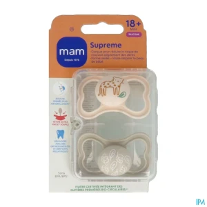 Mam sucette supreme +18m silicone x2 | Aesiel