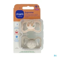 Mam sucette supreme +18m silicone x2 | Aesiel