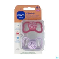Mam sucette supreme +18m silicone x2 | Aesiel