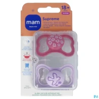 Mam sucette supreme +18m silicone x2 | Aesiel
