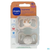Mam sucette supreme +18m silicone x2 | Aesiel