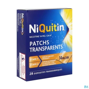 Niquitin 14mg/24heures dispositif transdermique en sachet 28 | Aesiel