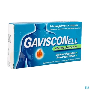Gavisconell sans sucre menthe comprime a croquer 24