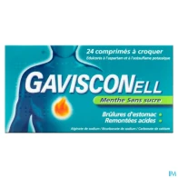 Gavisconell sans sucre menthe comprime a croquer 24 | Aesiel