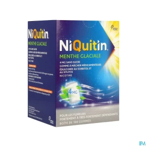 Niquitin menthe glaciale 4mg gommes a macher 100 | Aesiel