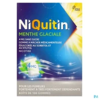 Niquitin menthe glaciale 4mg gommes a macher 100 | Aesiel