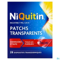 Niquitin 7mg/24heures dispositif transdermique 28 | Aesiel