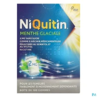 Niquitin menthe glaciale 2mg gommes a macher 100 | Aesiel