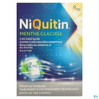 Niquitin menthe glaciale 2mg gommes a macher 100 | Aesiel