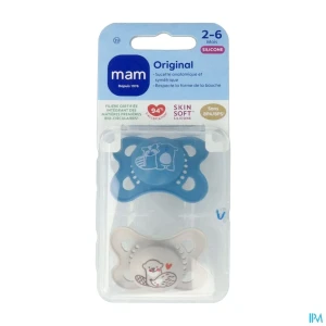Mam sucette original nature 2/6m silicone x2 | Aesiel