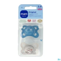 Mam sucette original nature 2/6m silicone x2 | Aesiel