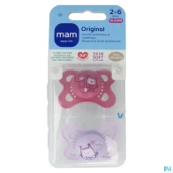 Mam sucette original nature 2/6m silicone x2 | Aesiel