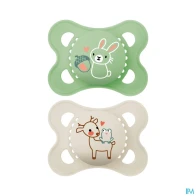 Mam sucette original nature 2/6m silicone x2 | Aesiel