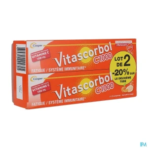 Cooper vitascorbol c1000 comprime effervescent 20 x2 | Aesiel