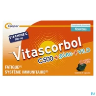 Cooper vitascorbol vitamine c500 + zinc + vitamine d capsule 30 | Aesiel