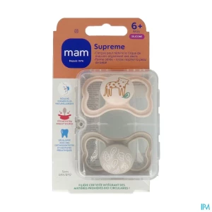 Mam sucette supreme +6m silicone x2 | Aesiel