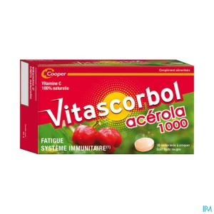 Cooper vitascorbolacerola 1000 comprime a croquer 30 | Aesiel