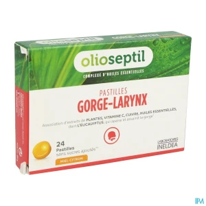 Ineldea olioseptil gorge larynx pastille miel citron 24 | Aesiel