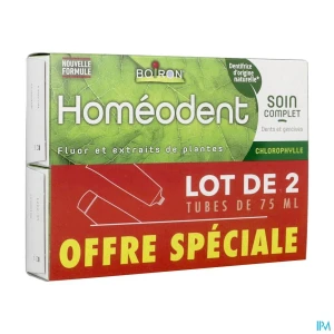 Homeodent soin complet dents et gencives chlorophylle pate dentifrice 75ml x2 | Aesiel